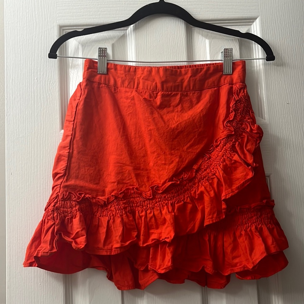 Small Red Ruffle Skirt